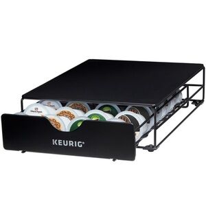 Keurig Black Coffee Pod Storage Drawer 24 Count